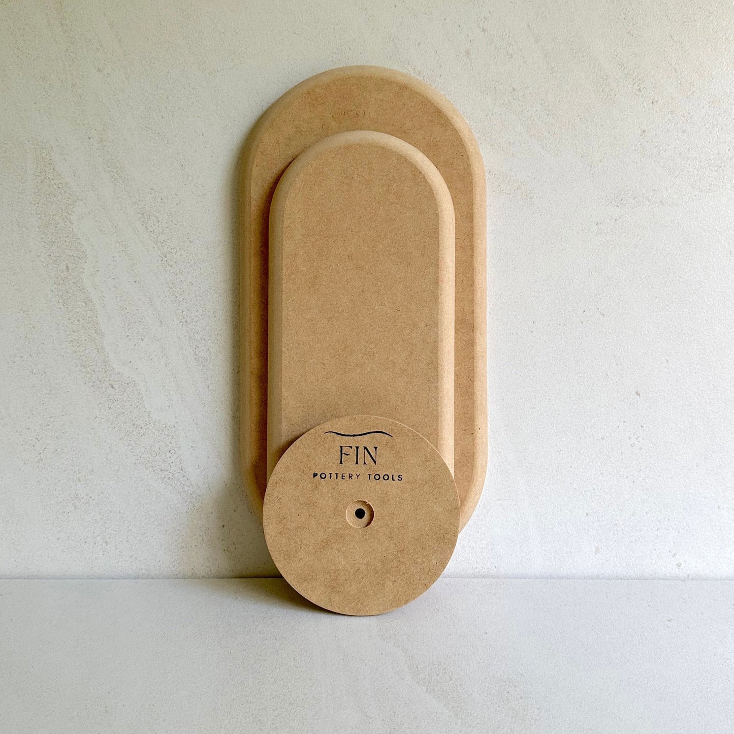 Small and Large Oblong pottery form drape mould made by Fin Pottery Tools.