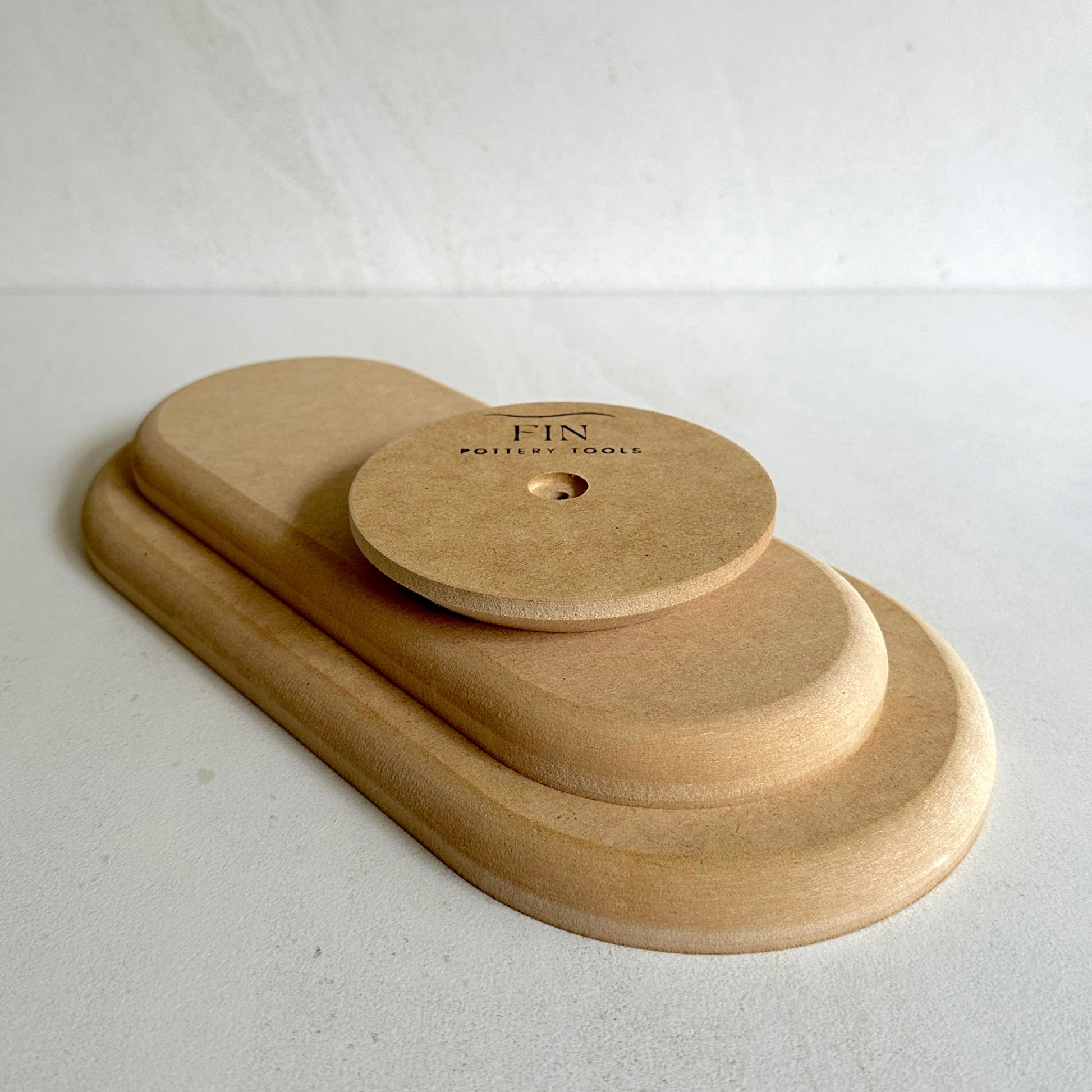 Small and Large Oblong pottery form drape mould made by Fin Pottery Tools.