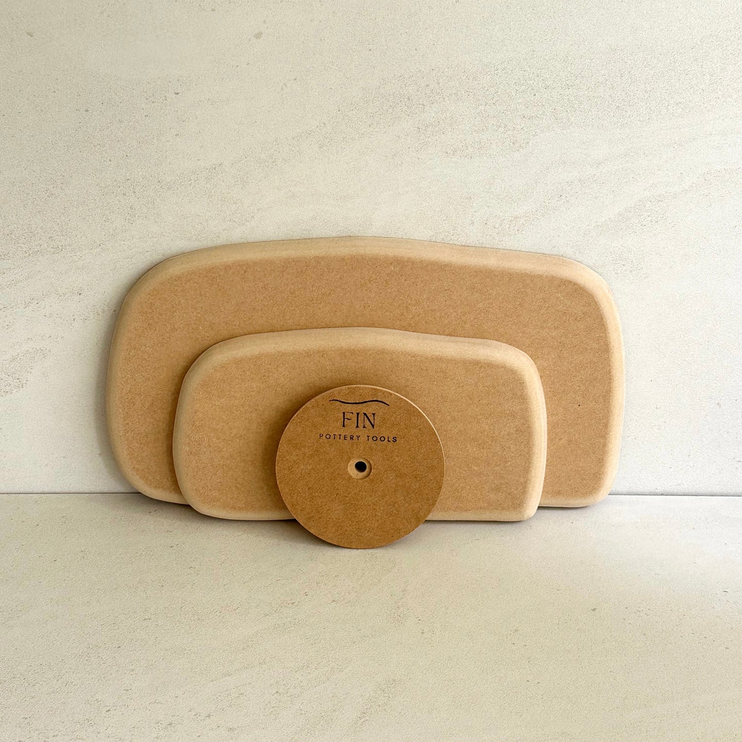 Rounded rectangular pottery form/drape mould with soft roundover edge. Available in two sizes and designed so you can nest the smaller size within the larger size