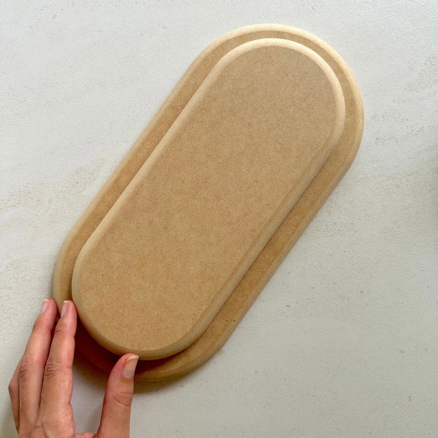 Small and Large Oblong pottery form drape mould made by Fin Pottery Tools.