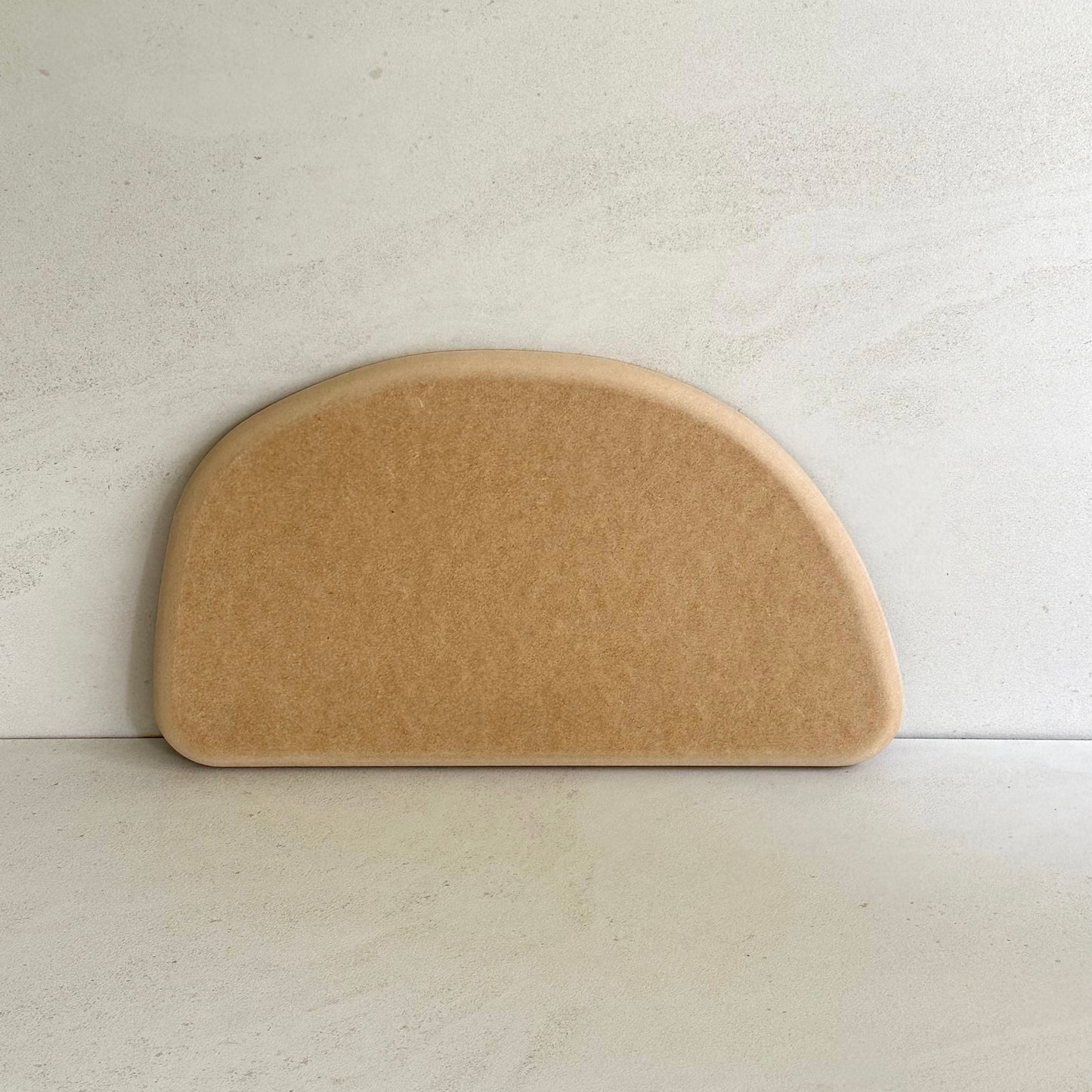 Semi-circle pottery form/drape mould with soft roundover edge. Available in two sizes.